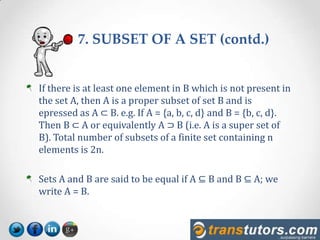 8 points you must to know about set theory | PPTX
