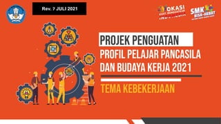 PROJEK penguatan
Profil pelajar pancasila
Dan budaya kerja 2021
tema kebekerjaan
Rev. 7 JULI 2021
 