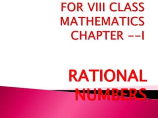 RATIONAL
NUMBERS