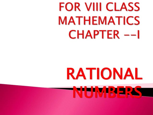 Rational number ppt | PPTX
