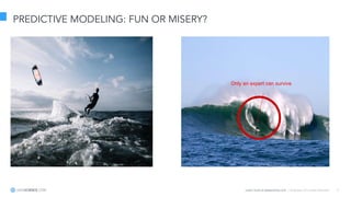 Learn more at datascience.com  |  Empower Your Data Scientists
PREDICTIVE MODELING: FUN OR MISERY?
2
Only an expert can survive
 