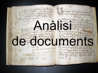 Anàlisi
de documents
 