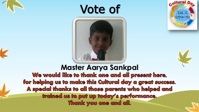 Principal and Rector's Speech - Cultural Day (2014) - St ...