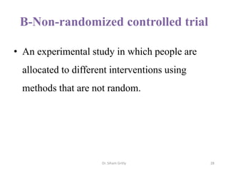 Randomizer And Non Randomised Study 8 principle of epidemiology 11 community medicine | PPTX