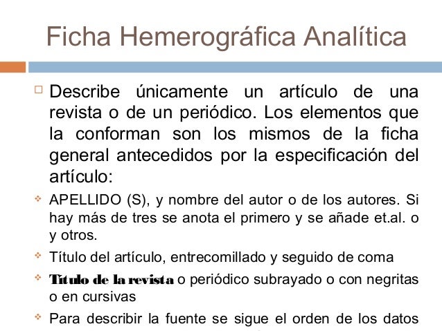 Proceso De La Informacion Bibliohemerografica