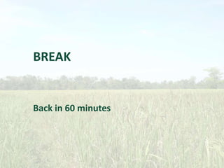 BREAK

Back in 60 minutes

 