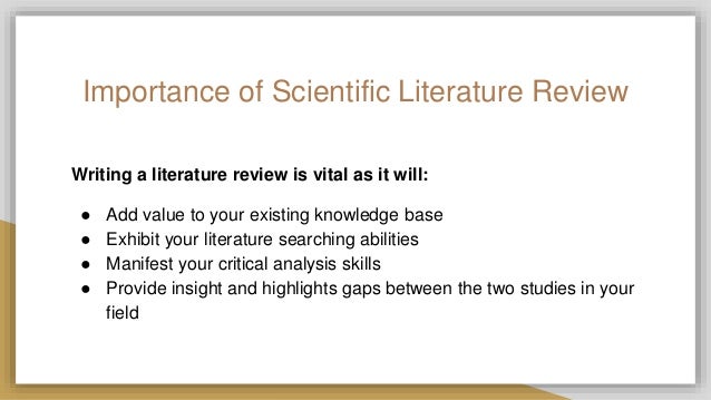 how to write a literature review scientific