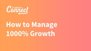 How to Manage
1000% Growth
 