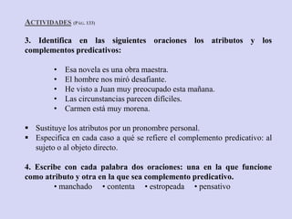 8 El complemento predicativo | PPTX