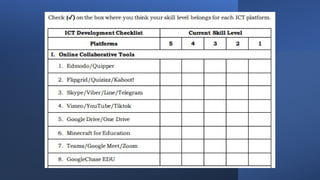 Reflecting on the ICT Learning Processes | PPTX