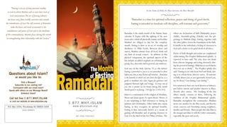 Ramadan (Fasting month) pamphlet