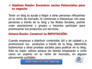 8 Razones para Tener un Blog | PPT