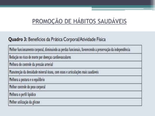 PROMOÇÃO DE HÁBITOS SAUDÁVEIS
 