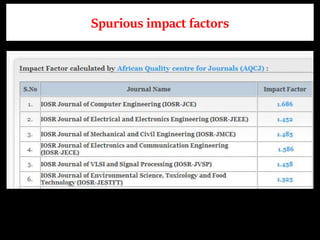 Spurious impact factors
 