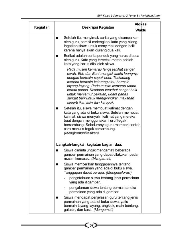 [8] rpp sd kelas 1 semester 2 peristiwa alam