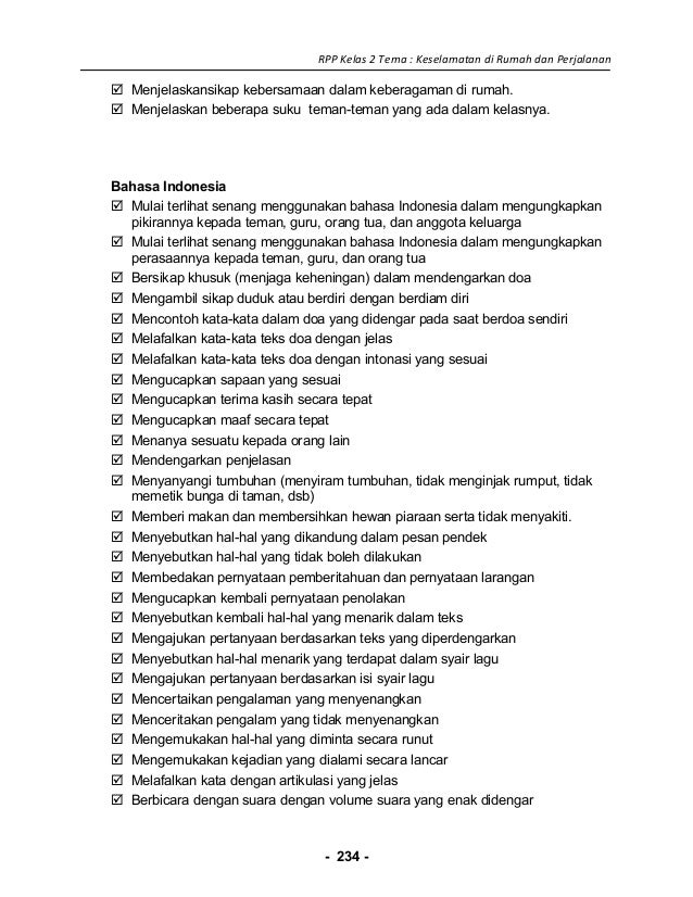 Rpp sd kelas 2 semester 2 keselamatan di rumah dan per