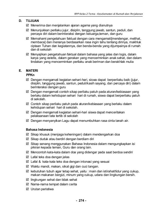 [8] rpp sd kelas 2 semester 2 keselamatan di rumah dan per