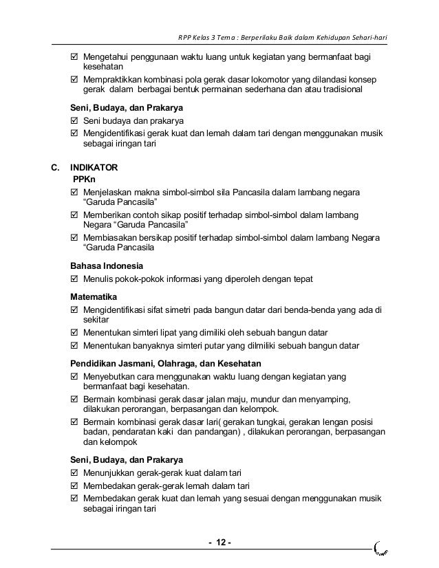 [8] rpp sd kelas 3 semester 2 berperilaku baik dalam kehid