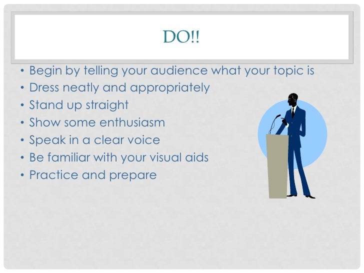 6 rules of oral presentations