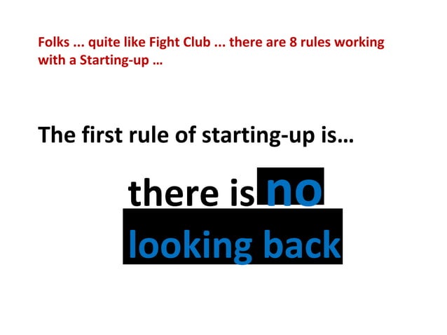 8 rules of starting up | PPT