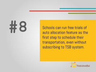 8 School Bus Route Auto Allocation Features | PDF