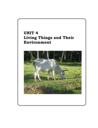 221
UNIT 4
Living Things and Their
Environment
 