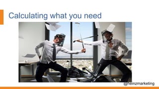 Calculating what you need
@heinzmarketing
 