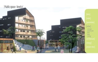 [Public space - level 0]

                           [intro]
                           [vision]
                           [parameters]
                           [urban]
                            concept
                            master plan
                            flow
                            base
                            zoning
                           [architecture]
                           [energy]
                           [project view]
 