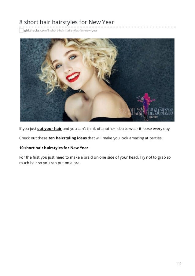 8 Short Hair Hairstyles For New Year
