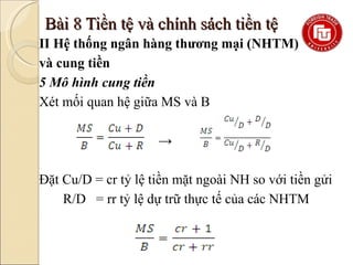 Chính sách tiền tệ là gì Vai trò của chính sách tiền tệ trong kinh tế vĩ mô