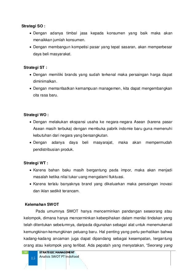 Contoh Analisis Swot Perusahaan Jasa Kumpulan Soal Pelajaran 5