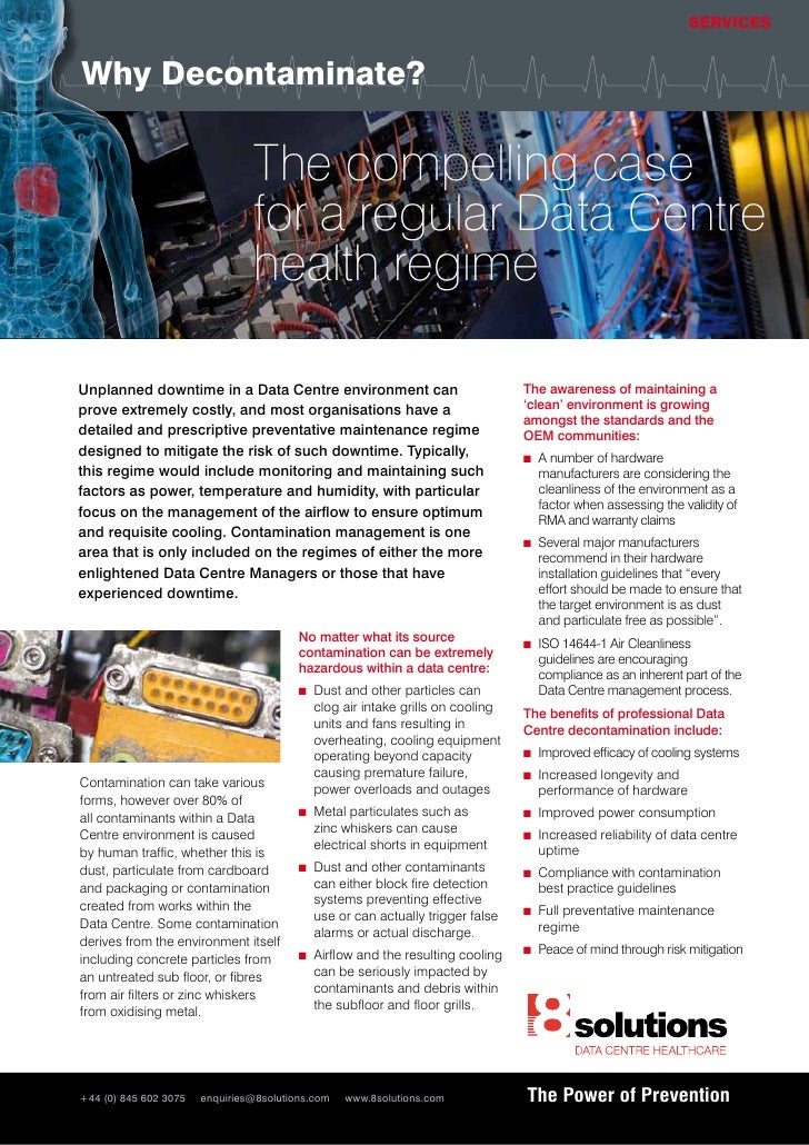8 Solutions Specialist Data Centre Cleaning Amp Decontamination
