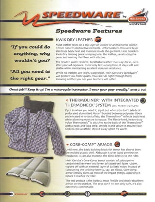 Speedware Brochure Features Page 1