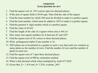 Mathematics Class 8 Square Roots Methods .pptx