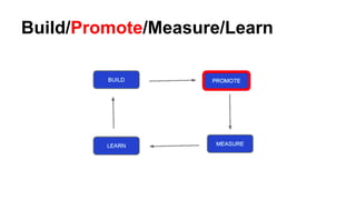 Build/Promote/Measure/Learn
 