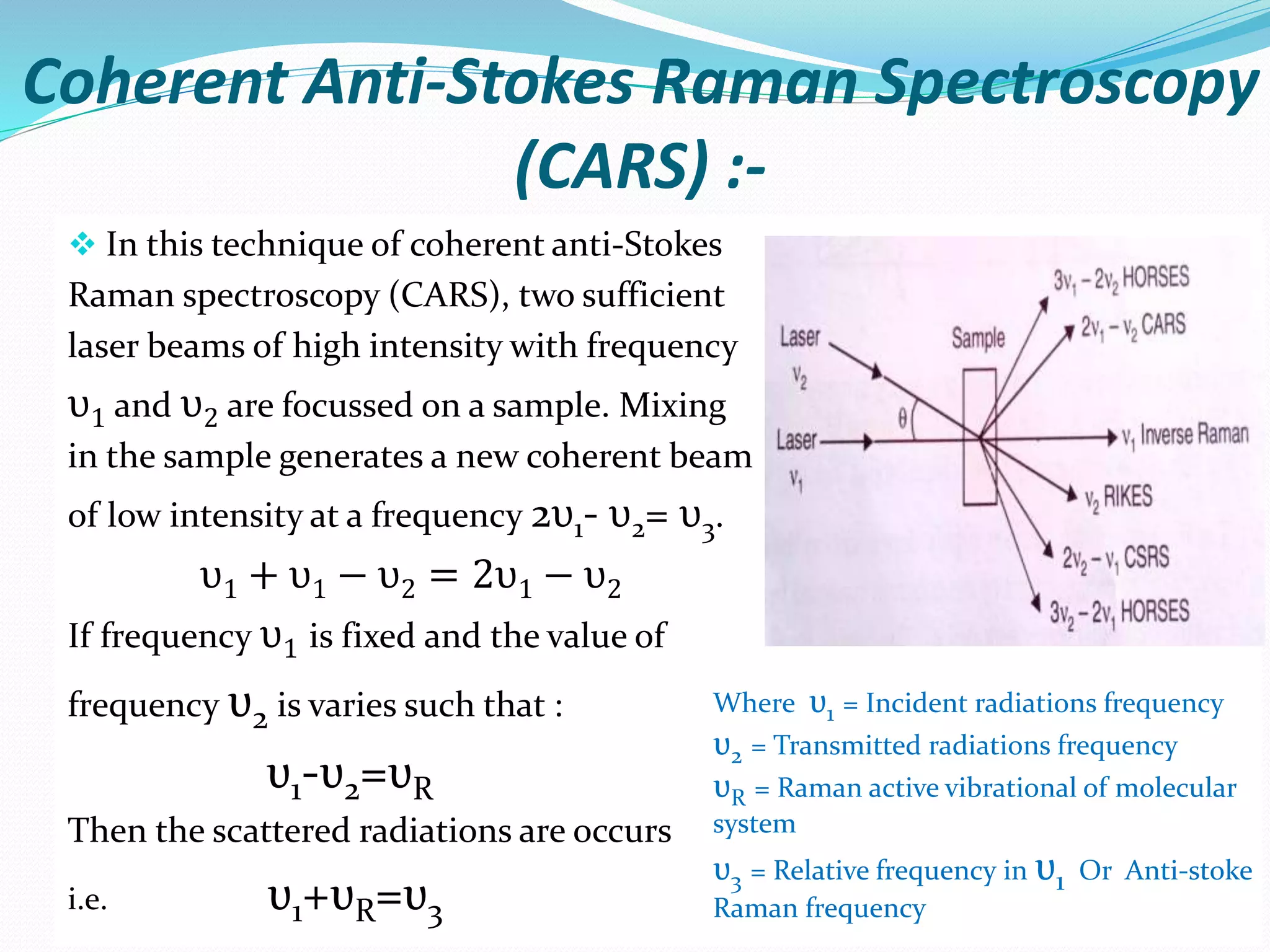 Coherent Anti Stokes Raman Spectroscopy | PPTX
