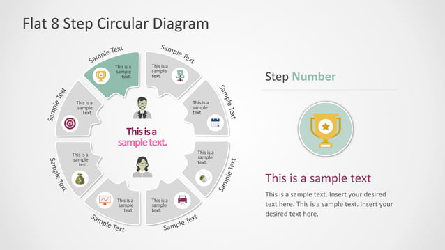 8 Step Circular Callout Diagram consulting template | PPT