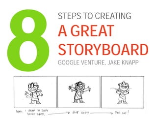 STEPS TO CREATING
A GREAT
STORYBOARD
GOOGLE VENTURE, JAKE KNAPP
 