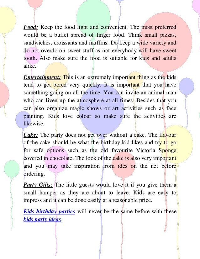How to plan a surprise party essay picture