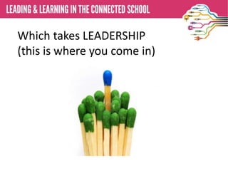 Which takes LEADERSHIP
(this is where you come in)

 