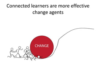 Connected learners are more effective
change agents

 