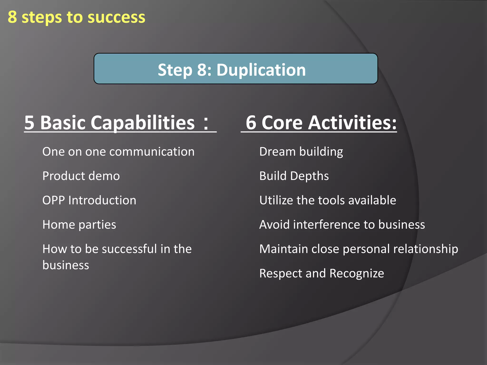 8 steps to success | PPTX