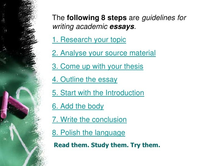 steps in writing an essay letters