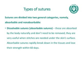 №8 Suturing a wound.Surgical instruments and Suturing a Wound | PDF