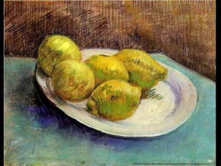 1887 Primavera. Naturaleza muerta con limones en un plato (21.0 x 26.5 cm)
 