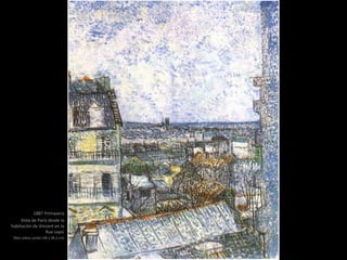 1887 Primavera
Vista de París desde la
habitación de Vincent en la
Rue Lepic
Óleo sobre cartón (46 x 38.2 cm)
 