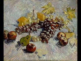 1887 Otoño. Naturaleza muerta con manzanas, peras, limones y uvas (46.5 x 55.2 cm)
 
