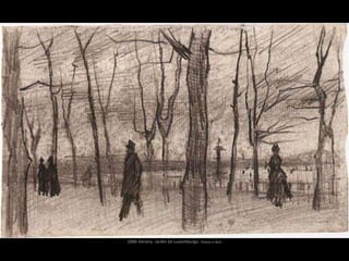 1886 Verano. Jardín de Luxemburgo. Dibujo a lápiz
 