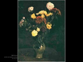 1886 Verano
Jarrón con claveles y zinnias
(61 x 50.2 cm)
 