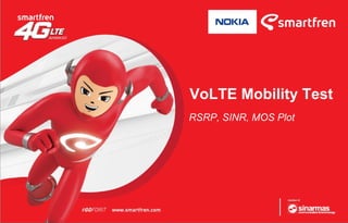 VoLTE Mobility Test
RSRP, SINR, MOS Plot
 